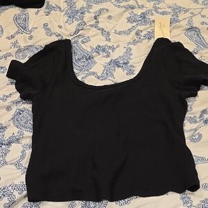 ❤️10/$20 New Ribbed Black Women's Top
